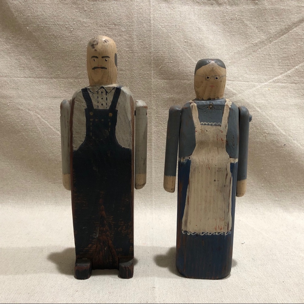 Antique Handmade Wooden Dolls